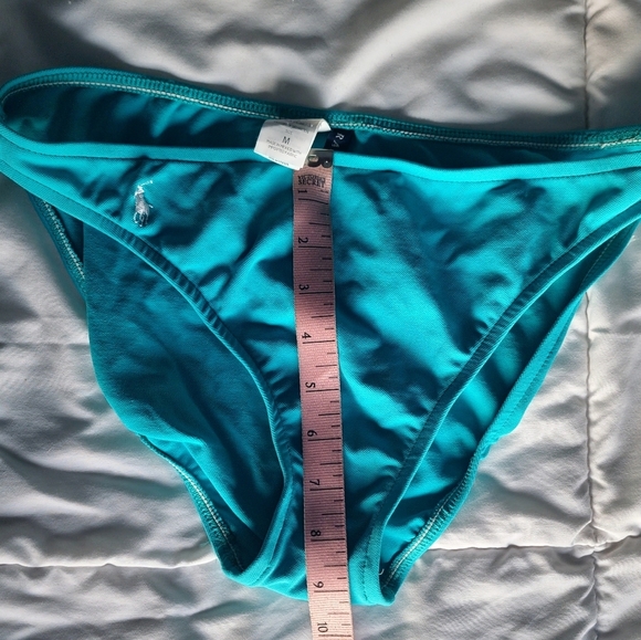 Ralph Lauren Women's Teal Bikini Bottom POLO Pony Player - NWT Size M - Picture 12 of 14